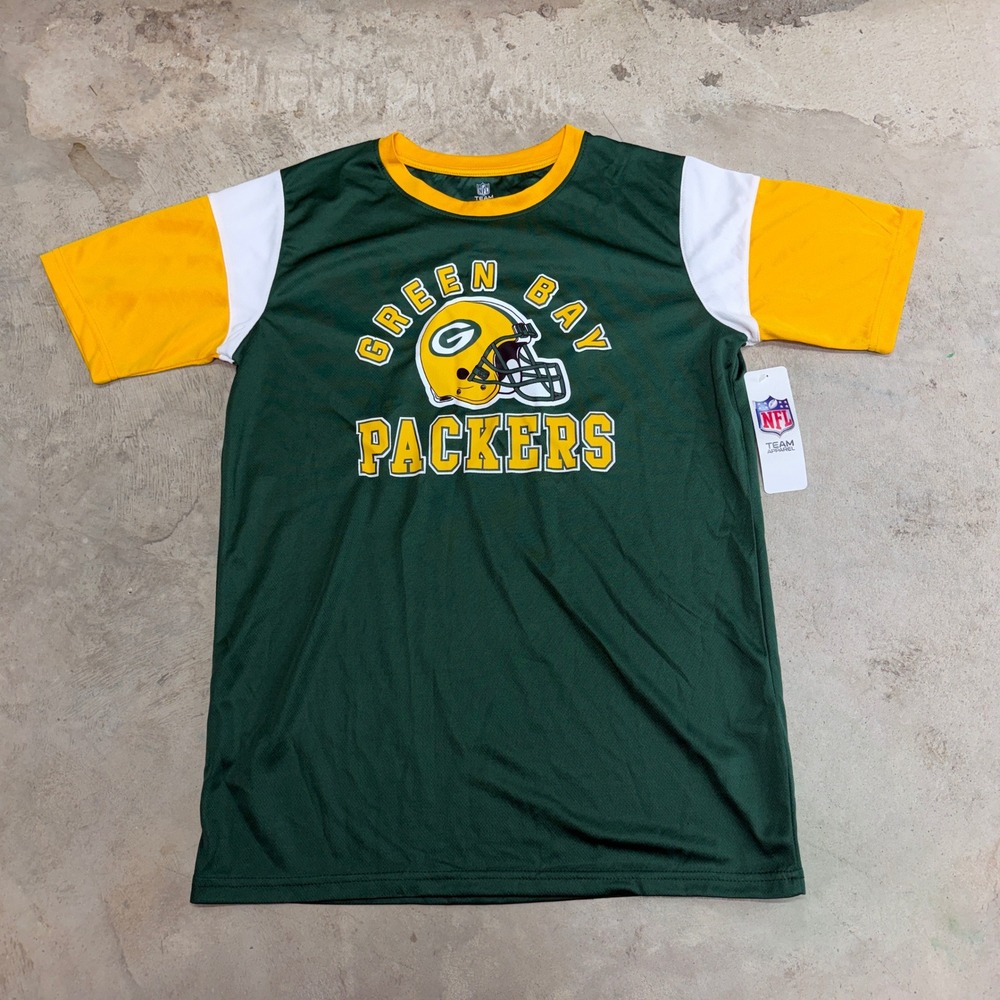 Kids Green‎ Bay Packers NFL Team Apparel T Shirt Youth Size XXL